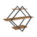 Conjunto de Escrivaninha Office 3 GV com Estante Paricel 40cm e Prateleira Driamante 80cm Grafite e Mel
