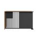 Conjunto de Escrivaninha Salir 2 Gavetas com Armário de Escritório Office 2 Portas 2 Gavetas Mel e Grafite