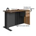 Conjunto de Escrivaninha Salir 2 Gavetas com Armário de Escritório Office 2 Portas 2 Gavetas Mel e Grafite