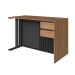 Conjunto de Escrivaninha Salir 2 Gavetas com Armário de Escritório Office 2 Portas 2 Gavetas Mel e Grafite