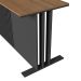 Conjunto de Escrivaninha Salir 2 Gavetas com Armário de Escritório Office 2 Portas 2 Gavetas Mel e Grafite