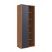 Conjunto de Escrivaninha Steel Wood com Gaveteiro 4 GV e Estante Livreiro Office 1 PT Grafite e Mel