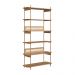 Conjunto de Escrivaninha com Estante Oslo Hanover e Dourado
