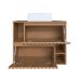 Conjunto de Gabinete com Cuba Branca e Espelho de Banheiro Luiza 2 PT Mel