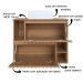 Conjunto de Gabinete com Cuba Branca e Espelho de Banheiro Luiza 2 PT Mel