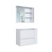 Conjunto de Gabinete com Lavatório Estela e Armário de Banheiro com Espelho 1 PT 1 GV Branco