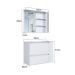 Conjunto de Gabinete com Lavatório Estela e Armário de Banheiro com Espelho 1 PT 1 GV Branco