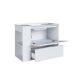 Conjunto de Gabinete com Lavatório Estela e Armário de Banheiro com Espelho 1 PT 1 GV Branco