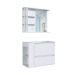 Conjunto de Gabinete com Lavatório Estela e Armário de Banheiro com Espelho 1 PT 1 GV Branco