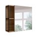 Conjunto de Gabinete de Banheiro Paricel 1 PT e 1 GV com Cuba Ametista Branca e Espelheira Angel 1 PT Preto e Mel
