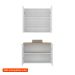Conjunto de Gabinete e Armário de Banheiro com Espelho Nature 4 Portas Branco 90 cm