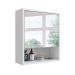 Conjunto de Gabinete e Armário de Banheiro com Espelho Slim 2 PT Branco