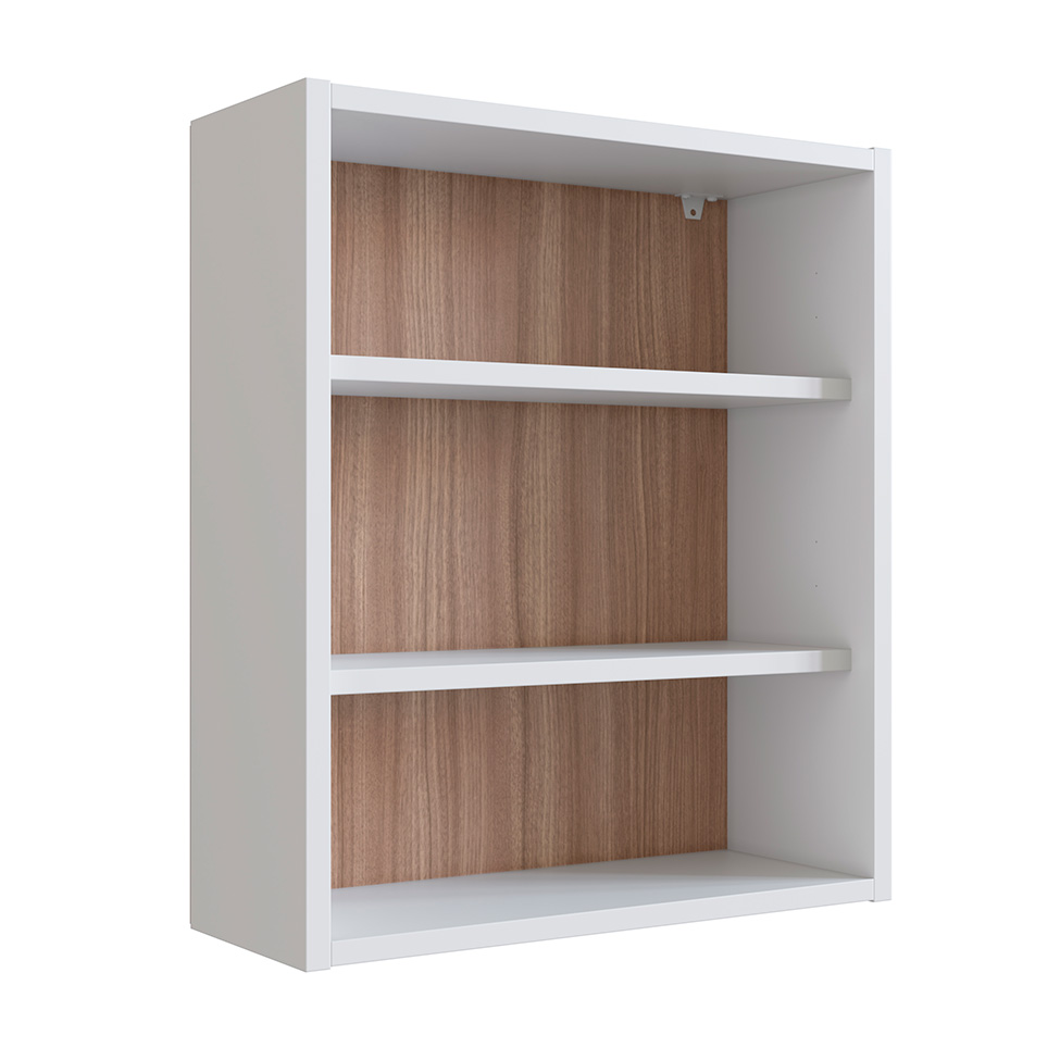 Conjunto de Gabinete e Armário de Banheiro com Espelho Slim 2 PT Branco e Montana