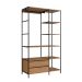 Conjunto de Guarda-Roupa Closet Paricel 2 Gavetas com 2 Mesas de Cabeceira 1 Gaveta Mel e Grafite