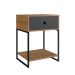 Conjunto de Guarda-Roupa Closet Paricel 2 Gavetas com 2 Mesas de Cabeceira 1 Gaveta Mel e Grafite