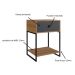 Conjunto de Guarda-Roupa Closet Paricel 2 Gavetas com 2 Mesas de Cabeceira 1 Gaveta Mel e Grafite