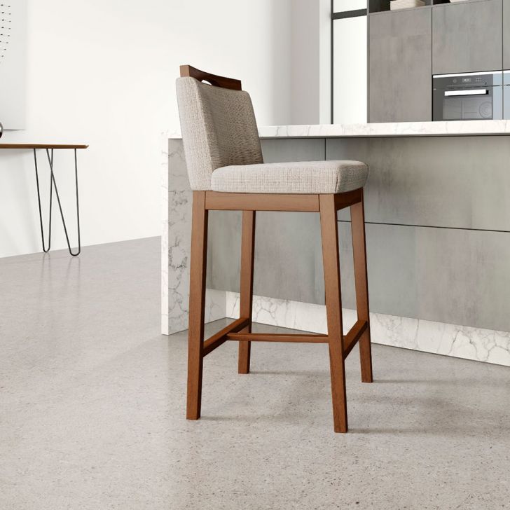 Conjunto de Mesa Bistrô Redonda Belle Siena e Preto com 2 Banquetas Dani Bege