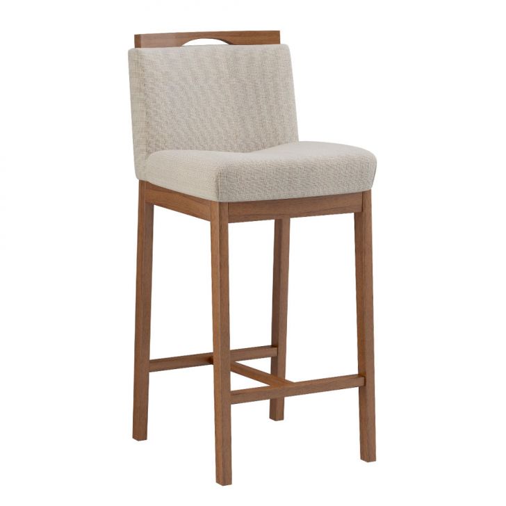 Conjunto de Mesa Bistrô Redonda Belle Siena e Preto com 2 Banquetas Dani Bege