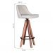 Conjunto de Mesa Bistrô Redonda Belle Siena e Preto com 2 Banquetas Giratórias Caribe Branco