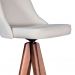Conjunto de Mesa Bistrô Redonda Belle Siena e Preto com 2 Banquetas Giratórias Caribe Branco