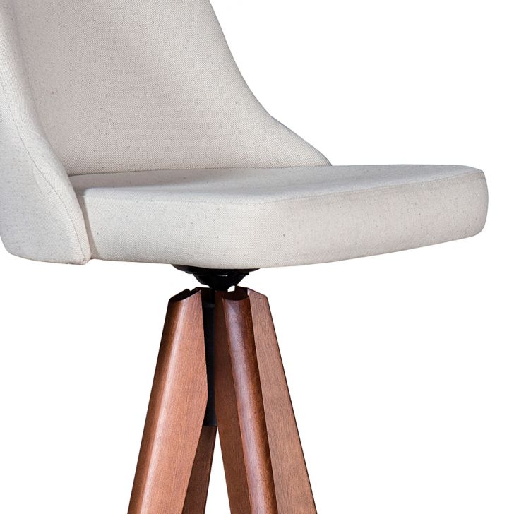 Conjunto de Mesa Bistrô Redonda Belle Siena e Preto com 2 Banquetas Giratórias Caribe Branco