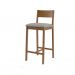 Conjunto de Mesa Bistrô Redonda Belle Siena e Preto com 2 Banquetas Manu Cinza e Nogueira