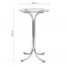 Conjunto de Mesa Bistrô Redonda Floripa Cromada com 2 Banquetas Faro Preto