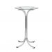 Conjunto de Mesa Bistrô Redonda Floripa Cromada com 2 Banquetas Faro Preto