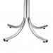 Conjunto de Mesa Bistrô Redonda Floripa Cromada com 2 Banquetas Faro Preto