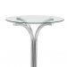 Conjunto de Mesa Bistrô Redonda Floripa Cromada com 2 Banquetas Faro Preto