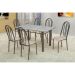 Conjunto de Mesa Carla com 6 Cadeiras Craqueado Preto Rattan