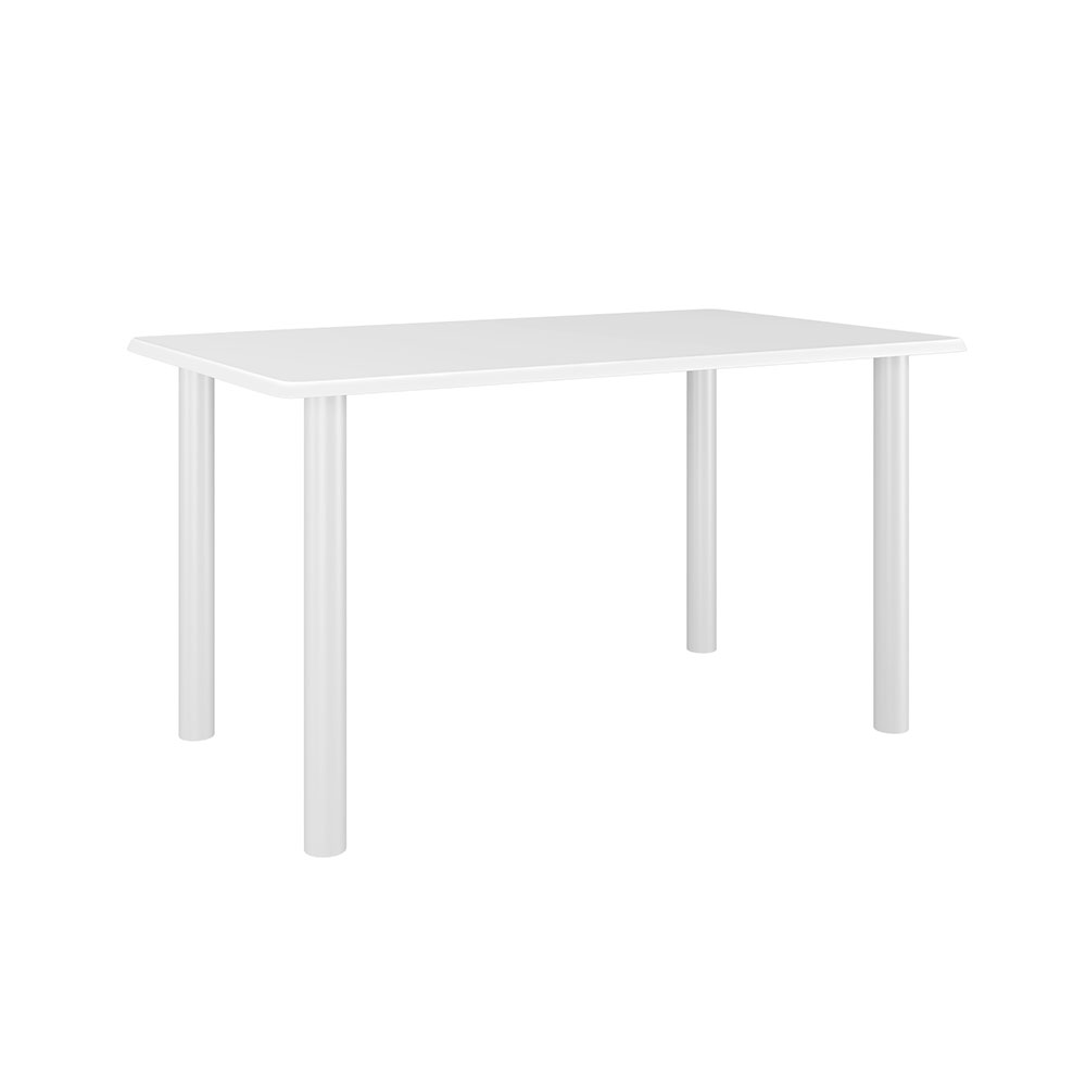 Conjunto de Mesa Infantil Retangular com Tampo MDF e 2 Cadeiras Laura Branco
