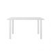 Conjunto de Mesa Infantil Retangular com Tampo MDF e 2 Cadeiras Laura Branco