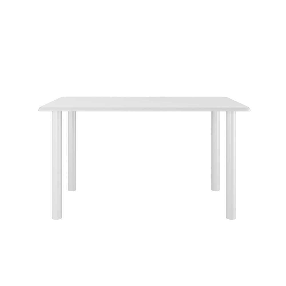 Conjunto de Mesa Infantil Retangular com Tampo MDF e 2 Cadeiras Laura Branco