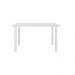 Conjunto de Mesa Infantil Retangular com Tampo MDF e 2 Cadeiras Laura Branco