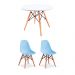 Conjunto de Mesa Infantil Well Branca com 2 Cadeiras Eames Azul