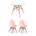 Conjunto de Mesa Infantil Well Branca com 2 Cadeiras Eames Rosa
