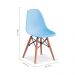 Conjunto de Mesa Infantil Well Branca com 4 Cadeiras Eames Azul