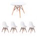 Conjunto de Mesa Infantil Well com 4 Cadeiras Eames Branco