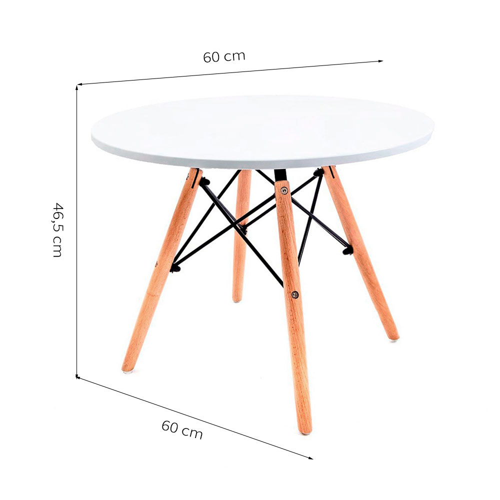 Conjunto de Mesa Infantil Well com 4 Cadeiras Eames Branco