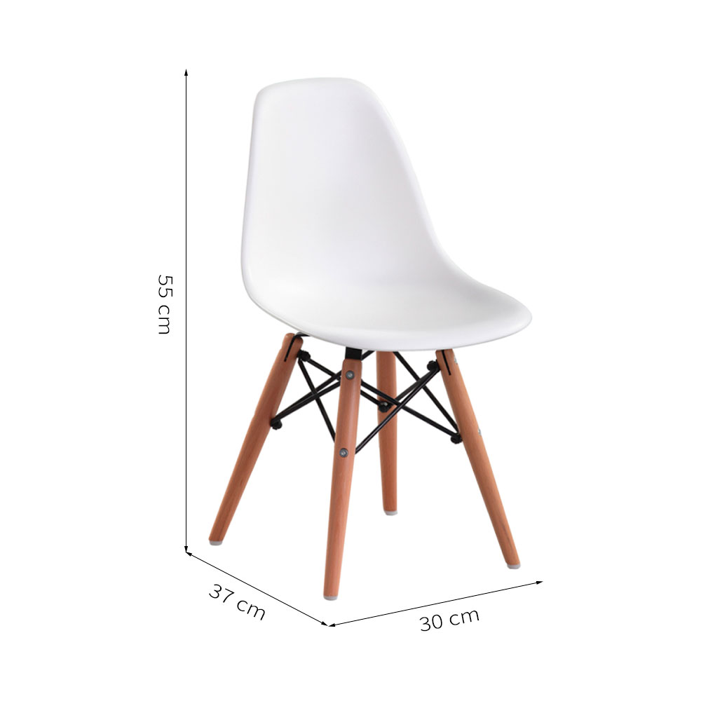 Conjunto de Mesa Infantil Well com 4 Cadeiras Eames Branco