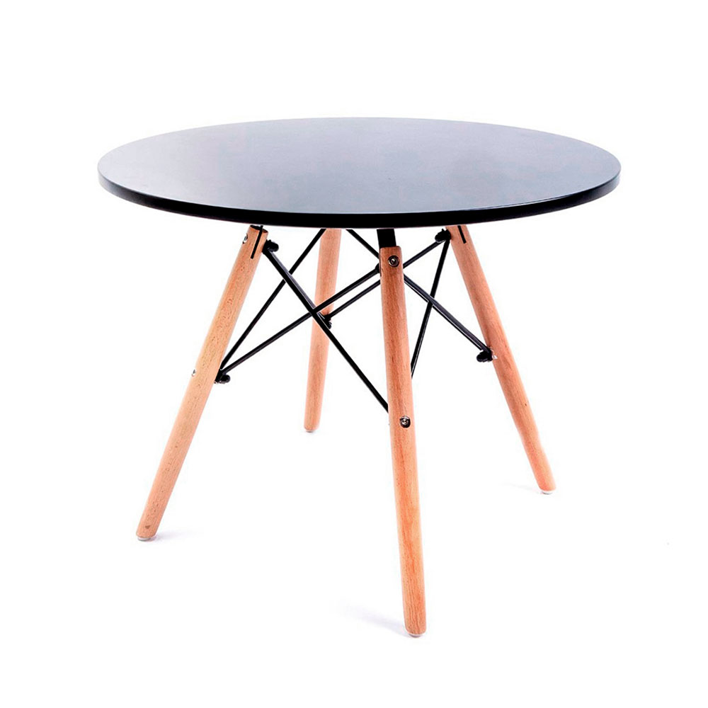 Conjunto de Mesa Infantil Well com 4 Cadeiras Eames Preto