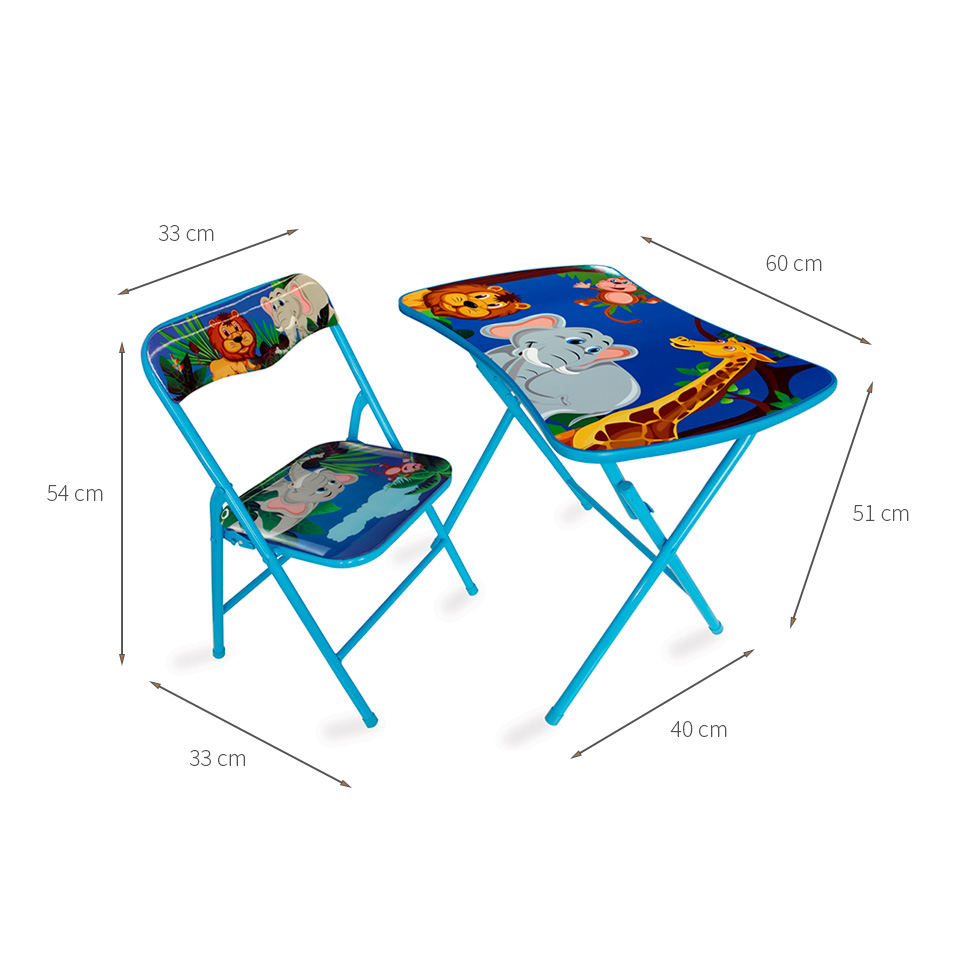 Conjunto de Mesa Infantil e Cadeira Louie Azul
