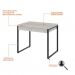 Conjunto de Mesa Kuadra 2 GV Bege com Cadeira de Escritório Secretária Giratória Fitz Marrom