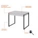 Conjunto de Mesa Kuadra 2 GV Branca com Cadeira de Escritório Secretária Giratória Fitz Bege