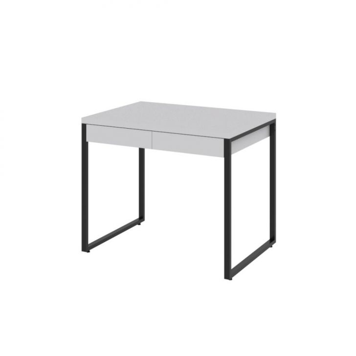 Conjunto de Mesa Kuadra 2 GV Branca com Cadeira de Escritório Secretária Giratória New Java Preta