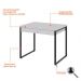 Conjunto de Mesa Kuadra 2 GV Branca e com Cadeira de Escritório Secretária Giratória Clean Preta