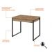Conjunto de Mesa Kuadra 2 GV Carvalho e com Cadeira de Escritório Secretária Giratória Clean Preta