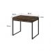Conjunto de Mesa Kuadra 2 GV Marrom Escuro com Cadeira de Escritório Diretor Giratória Charles Preta
