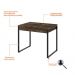 Conjunto de Mesa Kuadra 2 GV Marrom Escuro com Cadeira de Escritório Secretária Giratória Fitz Bege